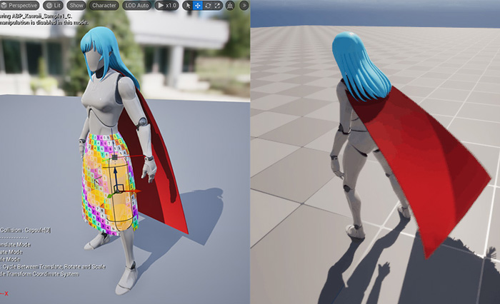 Unreal Engine 揺れもの物理プラグイン検証