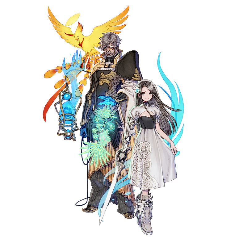 テラパトル2 テラバトル2 左:ロラン(守護者)/右:サラ(キャラクター)