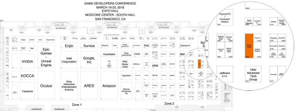 GDC 展示ブース位置