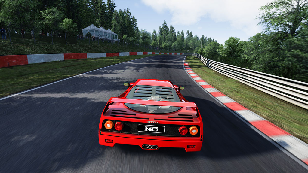 『Assetto Corsa』における『YEBIS 3』を使ったポストエフェクトの例