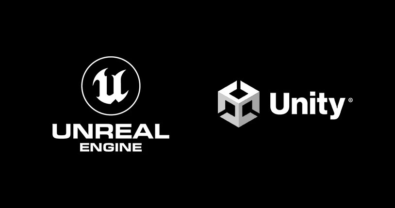 Unity,Unreal Engine